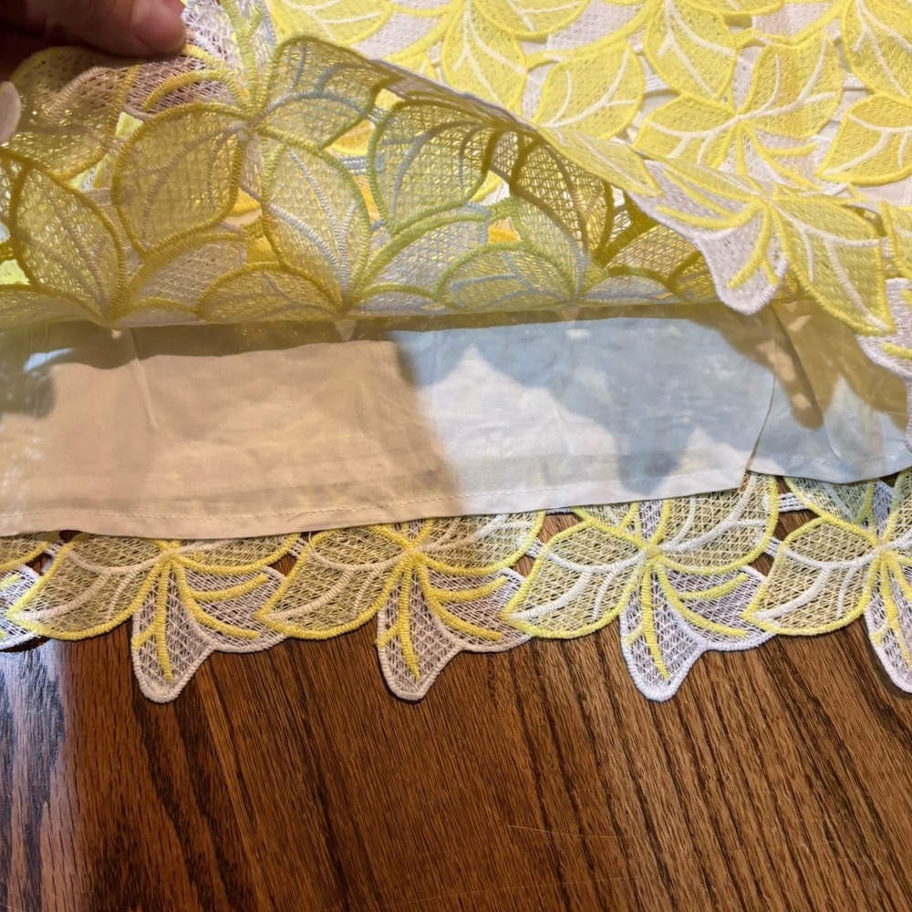 NWT Anthropologie Sunday in Brooklyn Overlay Maxi Floral Skirt yellow white XS - Picture 5 of 8
